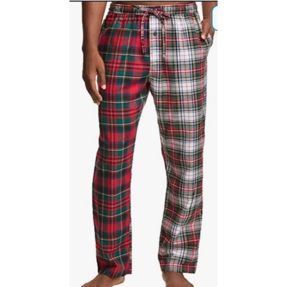 NWOT Polo Ralph Lauren Mens Plaid Pajama Pants Patchwork Tartan Small